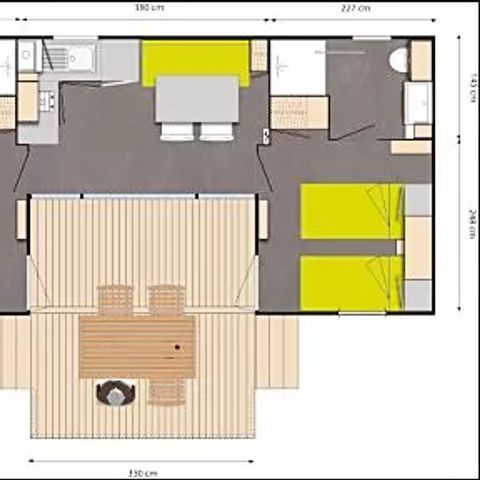 MOBILHOME 5 personas - Mobil Home Eco 3 Habitaciones 5 Personas