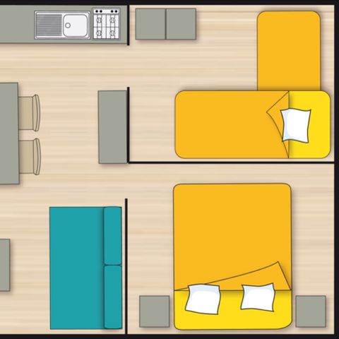 Safarizelt 4 Personen - LODGE ohne Sanitäranlagen