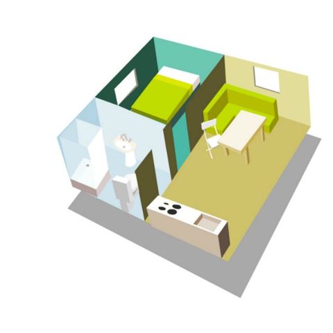 BUNGALOW 2 personnes - DUO 1 chambre climatisé