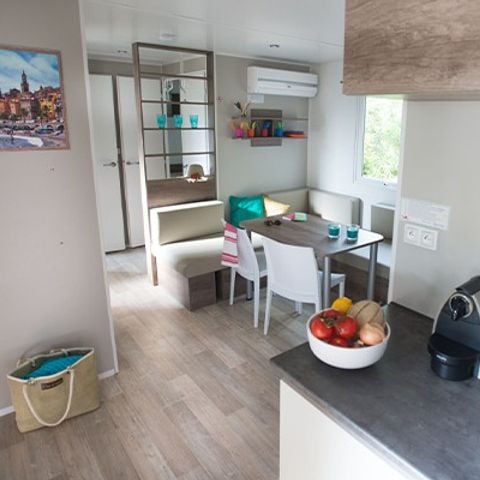 Mobilhome 6 personnes - Comfort XL | 3 Ch. | 6 Pers. | Terrasse surélevée | Clim.