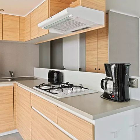 Mobile home 6 persons - Mobile-home | Comfort | 2 Bedrooms | 4/6 Pers. | Raised terrace | Air conditioning | TV
