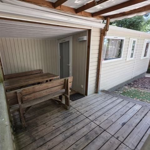 BUNGALOW 6 personnes - Mobil-home | Comfort | 3 Ch. | 6 Pers. | Terrasse Lounge | Clim.