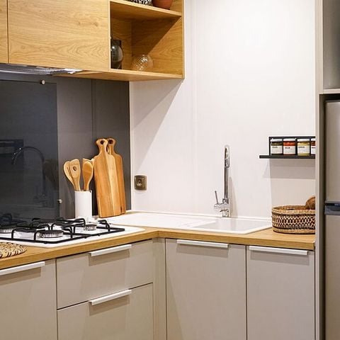 Stacaravan 5 personen - Mobile-home | Comfort XL | 2 slaapkamers | 4/5 pers. | Niet overdekt verhoogd terras