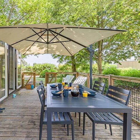 Mobile home 4 persons - Mobile-home | Comfort | 2 Bedrooms | 4 Pers. | Uncovered raised terrace