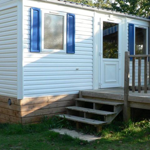 Mobilheim 6 Personen - Titania 4/6 pers 2 Zimmer mit überdachter Terrasse