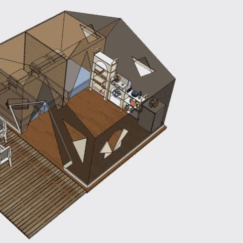 BUNGALOW TOILÉ 5 personnes - CANADA (SANS SANITAIRES)