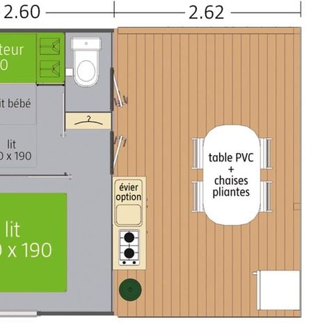 Chalet 5 persons - Tithome 19m² (without bathroom)