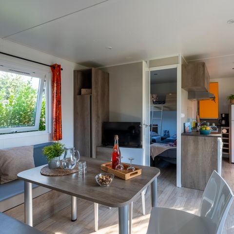 Stacaravan 6 personen - EXOTIC 30m² - 2 kamers TV + airconditioning