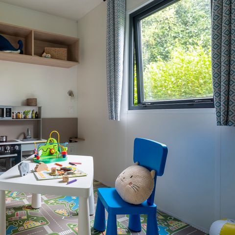 MOBILHOME 6 personas - PRESTA+ 40m² Niños - 3 dormitorios 2 baños TV + aire acondicionado