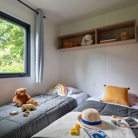 CASA MOBILE 6 persone - Casa mobile PRESTA+ 40m² Bambini - 3 camere da letto 2 bagni TV + aria condizionata
