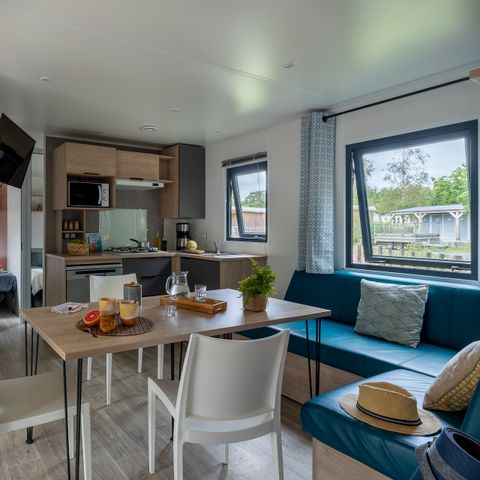 MOBILE HOME 8 people - PRESTA + 40m² - 4 bedrooms 2 bathrooms TV + air conditioning