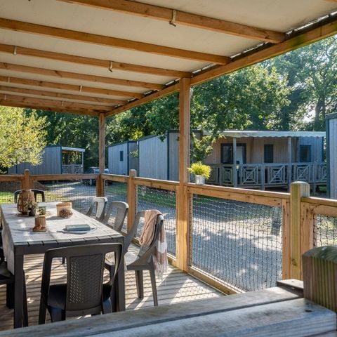 Stacaravan 8 personen - PRESTA + 40m² - 4 kamers 2 badkamers TV + airconditioning