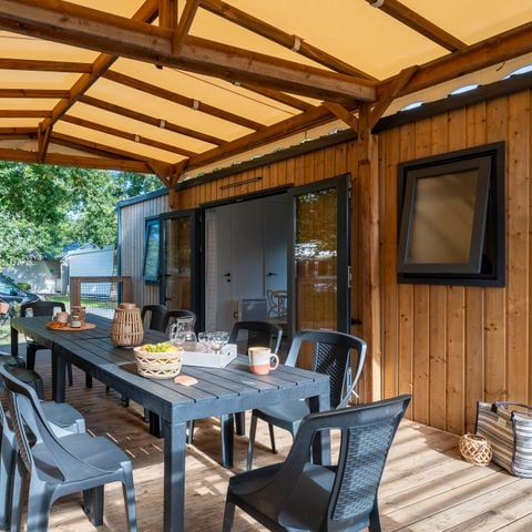 MOBILHOME 12 personnes - PRESTA+ 60m² Tribu 6 chambres 2 SdB TV + clim