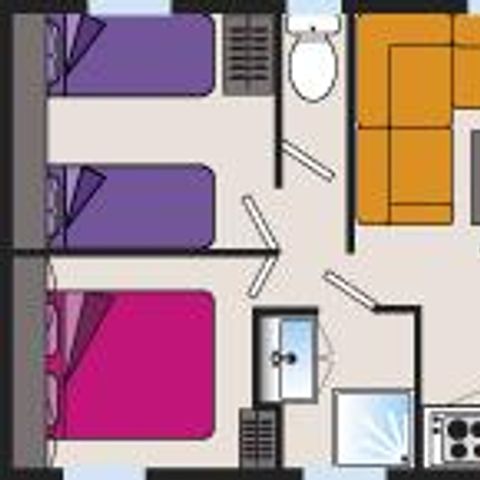 Mobile home 4 persons - 2 bedrooms
