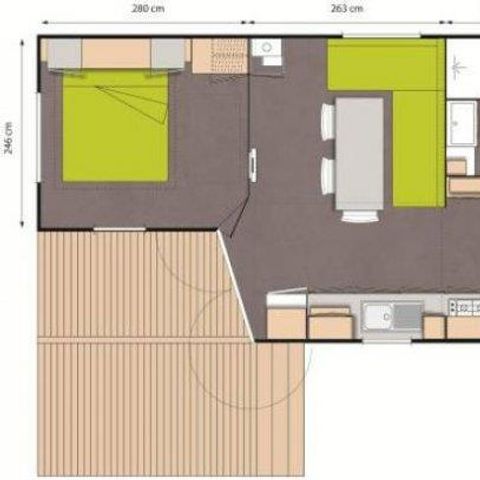 Mobile home 6 persons - Premium clim 35m² - 3 bedrooms