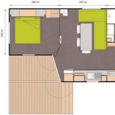 MOBILHOME 6 personnes - Premium clim 35m² - 3 chambres