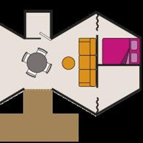 Accommodation 6 persons - Double Tipi (without sanitary facilities)
