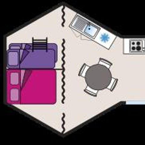 Tent 4 persons - 18m² tepee (no sanitary facilities)