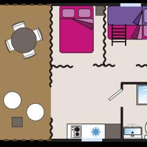 TIENDA DE LONA Y MADERA 5 personas - Cabaña de lona Victoria - 30 m² - Francia