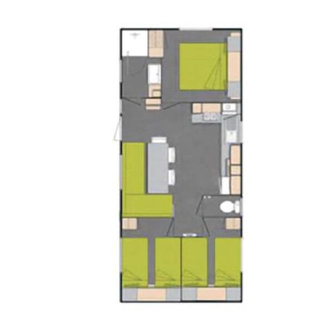 Mobilheim 6 personen - BANDIDO STANDARD 3CH 6P CLIM