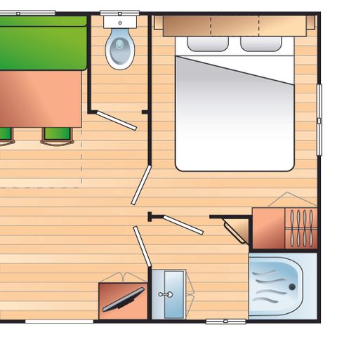 Mobile home 7 persons - PIVOINE
