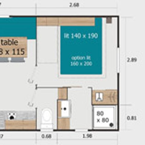 Mobile home 2 persons - TULIP and ORCHID
