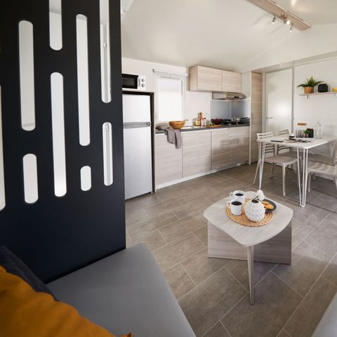Mobilheim 6 personen - Premium 35m² 3 Schlafzimmer, Klimaanlage, Tv, Geschirrspüler