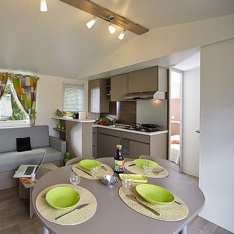 Stacaravan 6 personen - Comfort 32 m² 3 slaapkamers Airconditioning, Tv