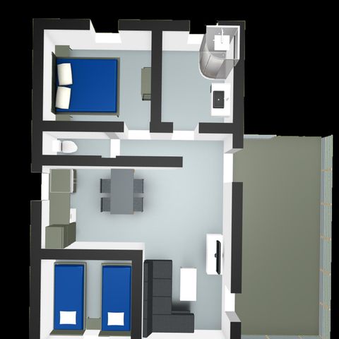 Mobile home 4 persons - Premium 30m² 2 bedrooms Air conditioning, Tv, dishwasher