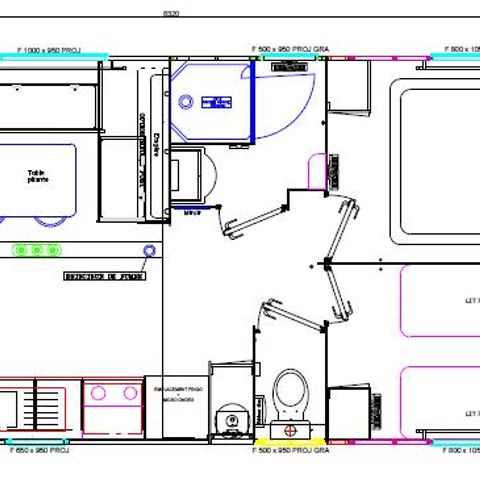 Mobile home 4 persons - Premium 33 m² 2 bedrooms Air conditioning, Tv, dishwasher