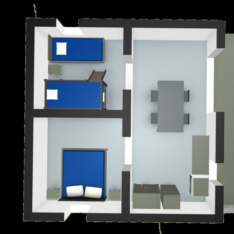 Glamping tent 5 persons - Funflower Standard 23m² without sanitary facilities