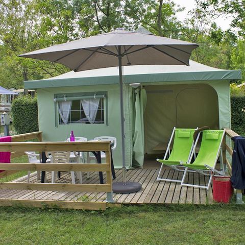 Bungalowzelt 4 personen - Funflower Standard 20 m² ohne Sanitäranlagen
