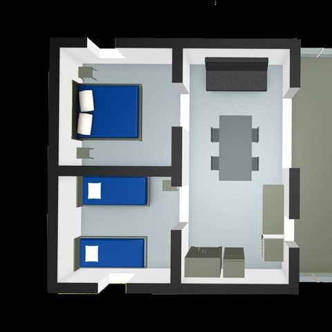 Bungalowzelt 4 personen - Funflower Standard 20 m² ohne Sanitäranlagen