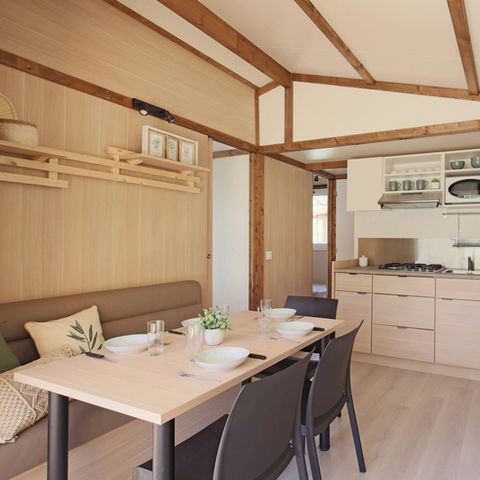 Chalet 5 persons - NEW : Premium Chalet 37m² with 12m² covered terrace, 2 bedrooms, air-conditioning, Tv, dishwasher