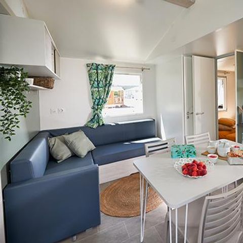 Mobile home 4 persons - Homeflower Premium 29 m² (4p-2ch) Air conditioning, Tv, dishwasher, XXL terrace