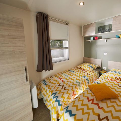 MOBILHOME 4 personnes - Homeflower Premium 29 m² 2 chambres Clim, Tv, lave-vaisselle, terrasse XXL