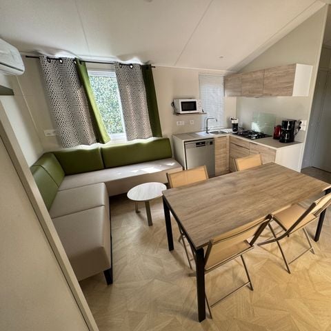 Mobilheim 8 Personen - Mobilheim Premium Tribu 40m² (8p-4ch), Klimaanlage, TV, Geschirrspüler, Plancha, Nespresso