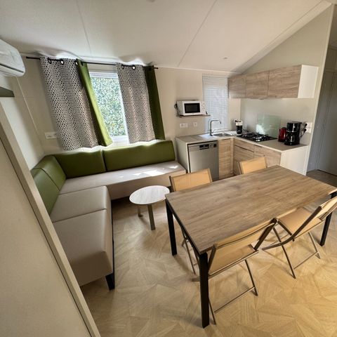 Stacaravan 8 personen - Stacaravan Premium Tribu 40m² (8p-4ch), A/C, TV, vaatwasser, plancha, Nespresso