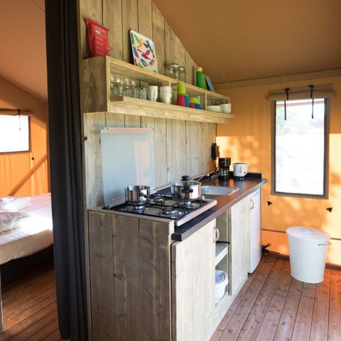 Canvas and wooden tent 4 persons - Tendi Safari tent with bathroom