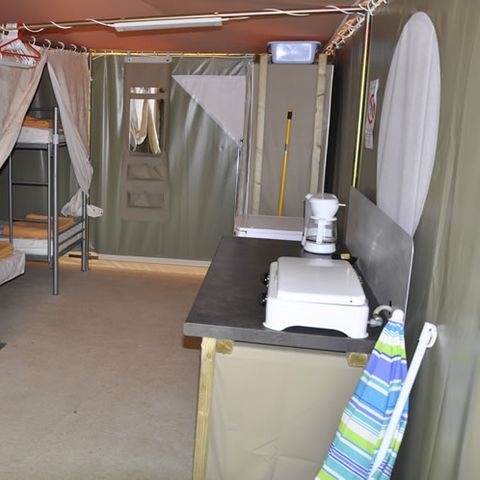 Tent van canvas en hout 5 personen - Bengaals