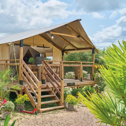 Bungalowzelt 5 Personen - LODGE TOILE BALI 32 M² 4/5 PERS 2 SCHLAFZIMMER ohne Sanitäranlagen