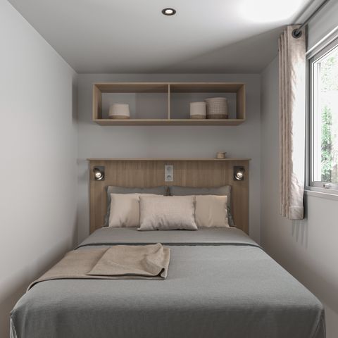 CASA MOBILE 4 persone - Mobil-home PREMIUM 4p (33m²) , 2 camere da letto, aria condizionata, TV, lavastoviglie, terrazza, letto queen size