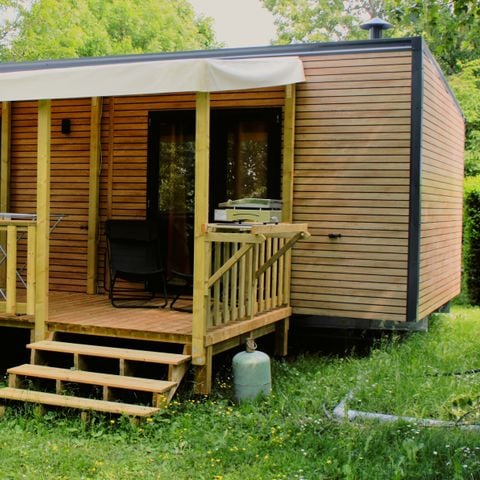 Mobilheim 4 Personen - Mobilheim PREMIUM 4p (33m²) , 2 Schlafzimmer, Klimaanlage, TV, Geschirrspülmaschine, Terrasse, Queen Size Bett