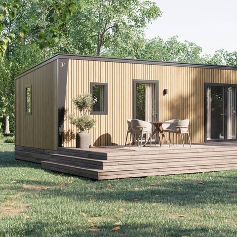 CASA MOBILE 4 persone - Mobil-home PREMIUM 4p (33m²) , 2 camere da letto, aria condizionata, TV, lavastoviglie, terrazza, letto queen size