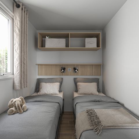 Mobile home 4 persons - Mobil-home PREMIUM 4p (33m²) , 2 bedrooms, air conditioning, TV, dishwasher, terrace, Queen Size bed