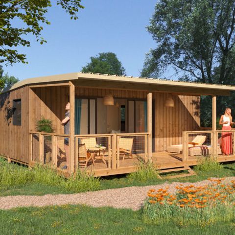 Chalet 5 persons - Chalet Premium (35m²) with covered terrace, 2 bedrooms