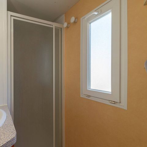 Mobilheim 6 Personen - Comfort | 3 Schlafz. | 6 Pers. | Erhöhte Terrasse | Klimaanlage