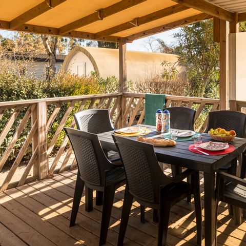 BUNGALOW 4 personnes - TV + PLANCHA - Côté Oasis