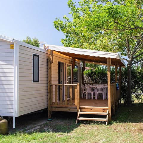 Stacaravan 6 personen - 2 slaapkamers, TV + CLIM