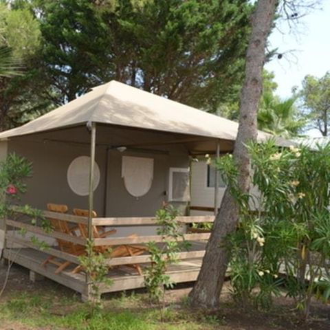TENTE TOILE ET BOIS 5 personnes - Tente en toile et en bois 5 personnes